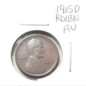 1915 D RED/BROWN BU PLUS 1lb Of Random Wheat Cents.